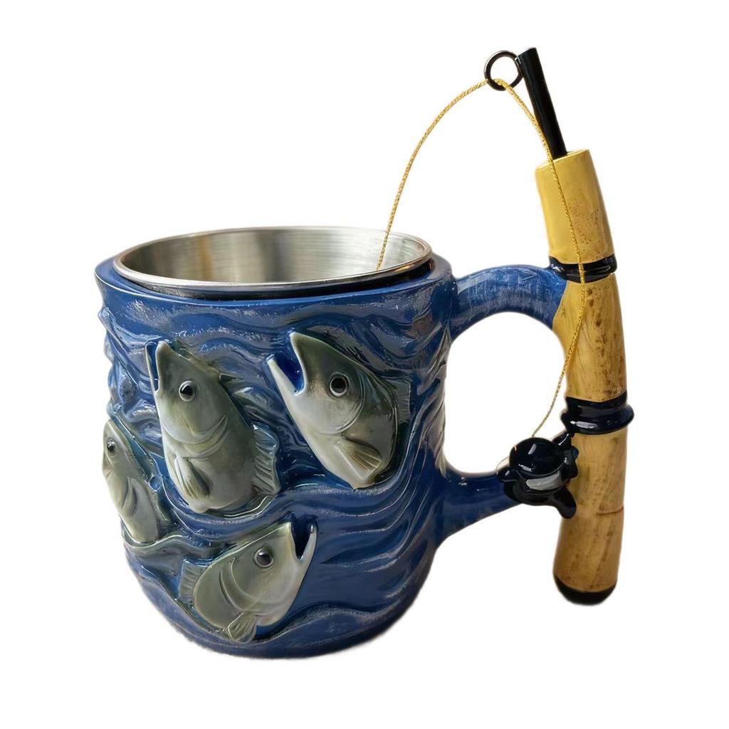 Tazza in Resina Sogno del Pescatore con Interno – Regalo Divertente per Amici