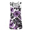Square Collar Tank Top Women Print Tank Tee Casual Loose Fit Sleeveless Shirt