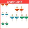 Boucles d'oreilles élégantes en alliage demi-cercle et goutte poire pour femmes en plusieurs couleurs Tendance Mode