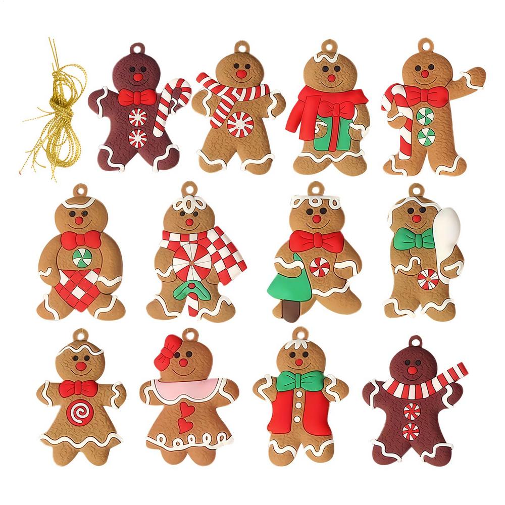 Gingerbread Man Ornaments 12 Pieces Gingerbread Christmas Tree Ornaments Funny Christmas Tree Ornaments New Year Gifts