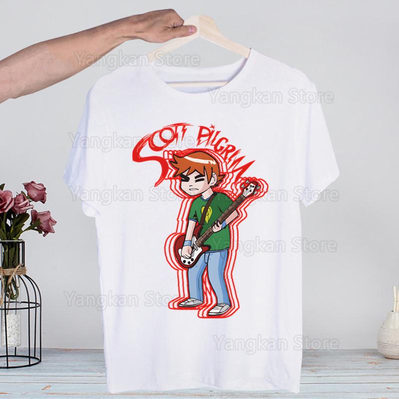 Scott Pilgrim Printing Street Style Casual Short Sleeve Men T Shirt O-neck Tshirt Male T-shirt