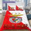 Benfica Eagle Crest Custom Name Pattern Bedding Quilt Set Quilt Cover Pillowcase Home Birthday Gift(1 * Duvet Cover + 2 * Pillowcase, Without Core)