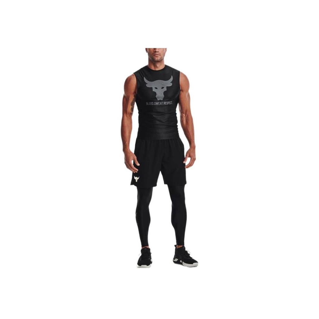 Under Armour Color Block Training Compression Fitness Pants Men Bottoms Black 1371083-001