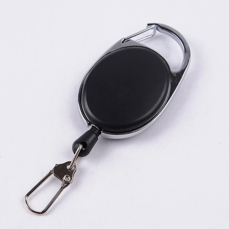 Retractable Anti-Theft Keychain with Steel Wire Rope for Outdoor Use