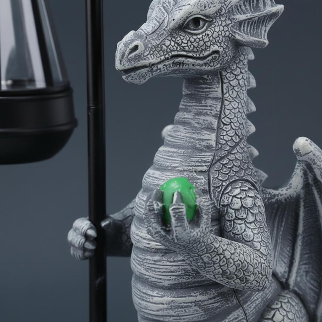 Solar Dragon Garden Statue Light Cordless for Evening Entertaining Areas