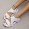 Spring and summer new women's casual sandals knitted sandals platform sandals women's shoes
