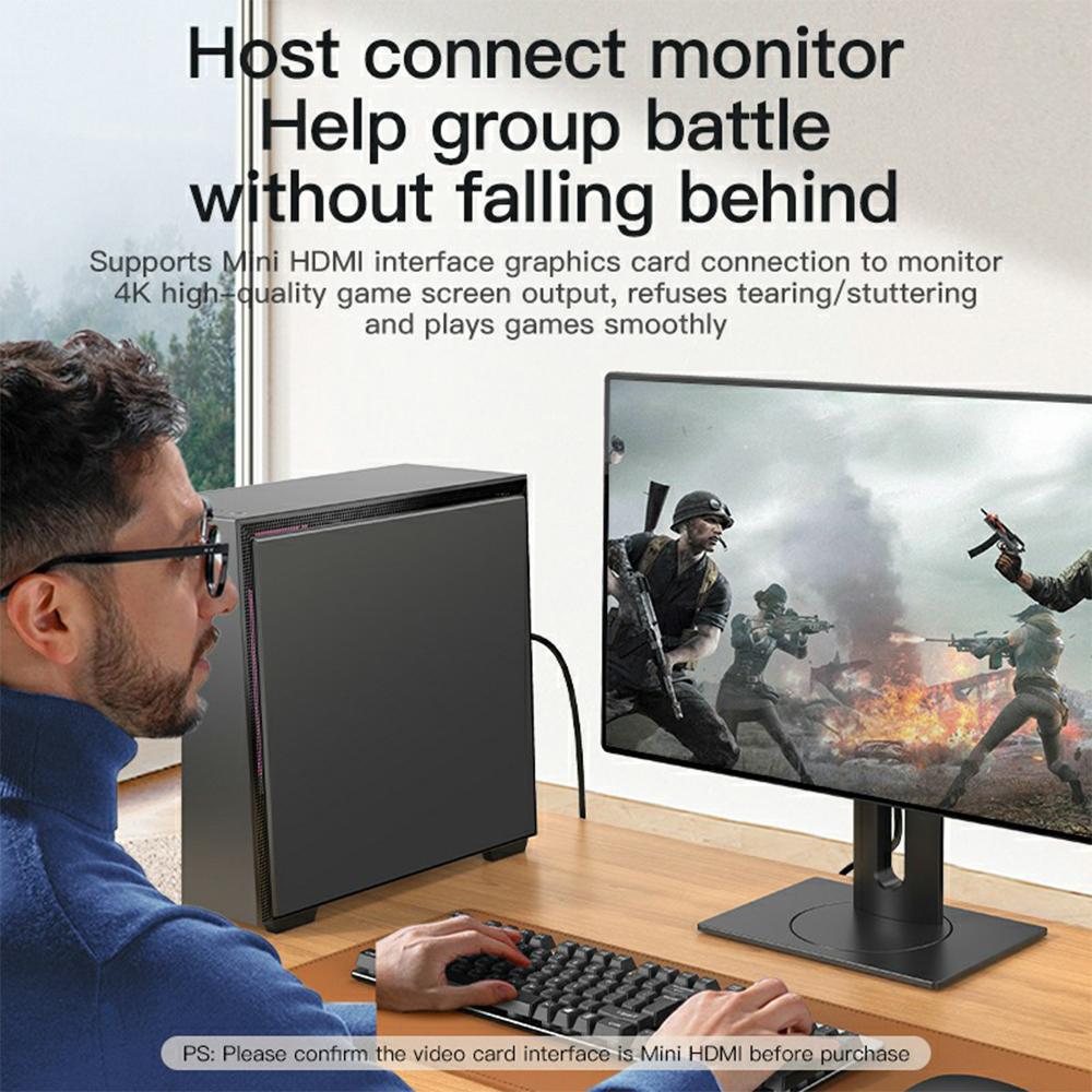 MINDPURE AD016 1.5m Mini HDMI To HDMI 4K HD Video Monitor Projector TV Connection Cable