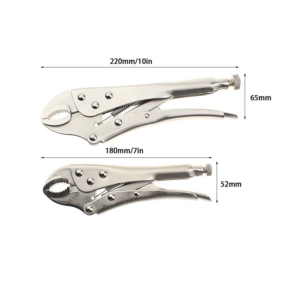 7" 10" Inch Locking Round Flat Mouth Straight Jaw Multitool Pliers Hand Tools