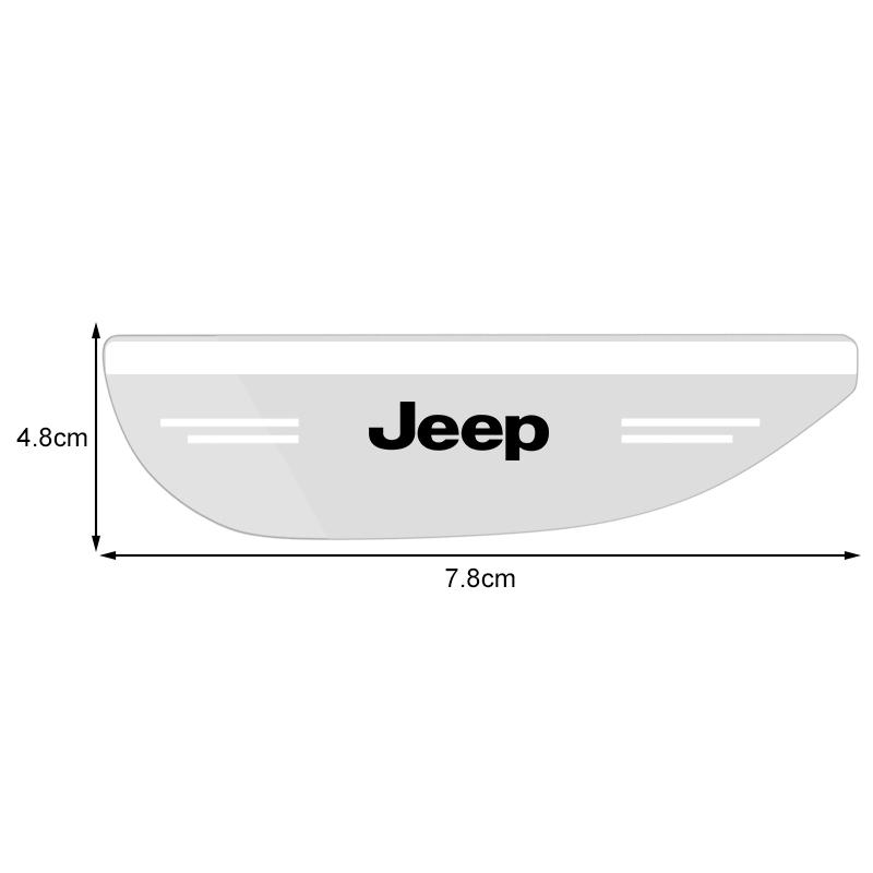 2Pcs Car Rear View Mirror Sticker Rain Eyebrow Auto Side Mirror RainProof Cover For Jeep Renegade Wrangler JK JL Grand Cherokee Compass Patriot etc
