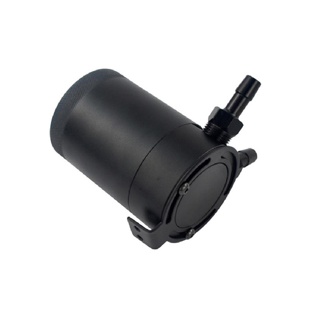Baffled Oil Catch Can Tank 2-Port Universal 3/8" Npt Inlet Outlet