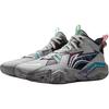 Li Ning Kids Basketball Synthetic Leather Fabric Comfortable Trendy Non-Slip Wear-Resistant Mid-Top Kids Basketball Shoes YKBU090-3