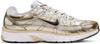 Nike Lifestyle Shoes W P-6000 GLD Tech Mesh Low-Top Unisex White/Gold/Black 27.5 Cm