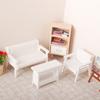 1:12 Dollhouse Miniature Sofa Leather Sofa Single/Double Chair Furniture Model Living Room Decor Toy Doll House Accessories