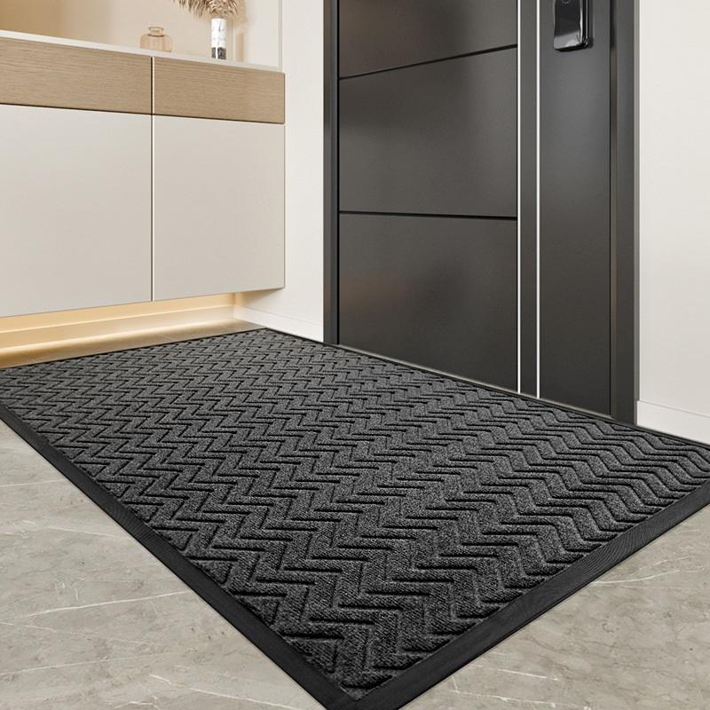 Non-slip Indoor Doormat Rubber Mat Scraper Dustproof Dirt Resistant Home Essential Durable Rubber Mat