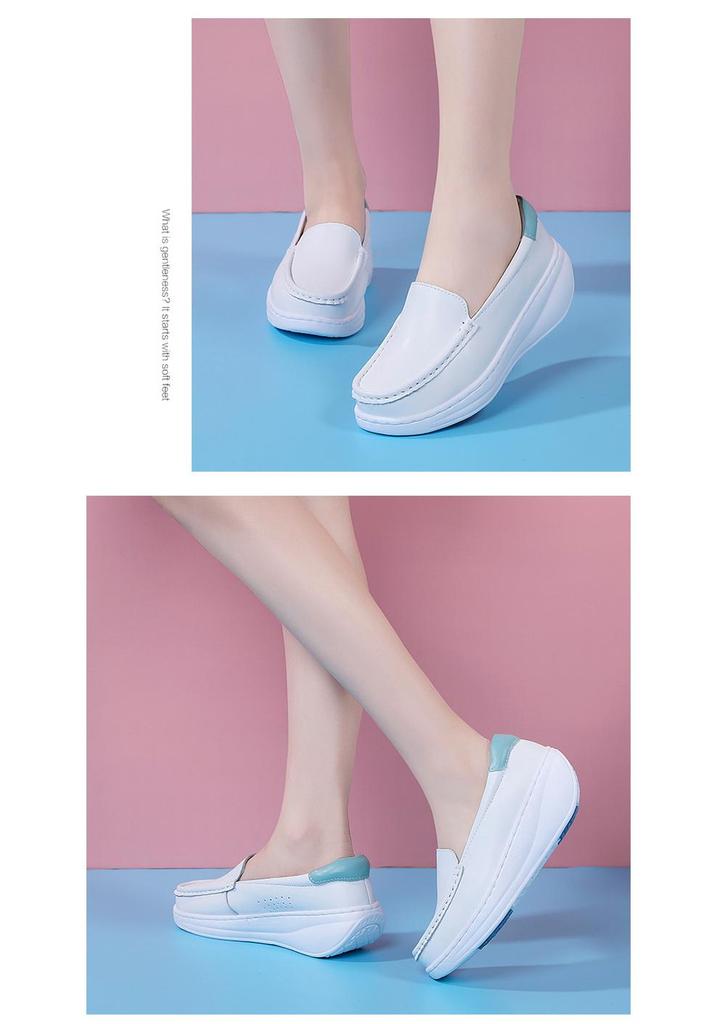 Women's Breathable Soft Sole Nurse Shoes - Comfortable, Non-Slip, Anti-Odor, Heightening, Thick Sole for Medical Staff