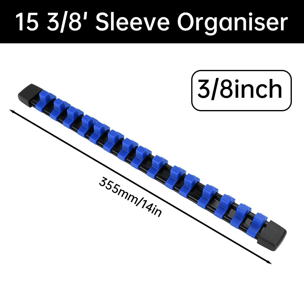 Organised Hand Sleeve Racks Tool Storage Socket 1/4" 3/8" 1/2" Multiple Sizes Holder Removable Design-Smooth Sliding and Durabl