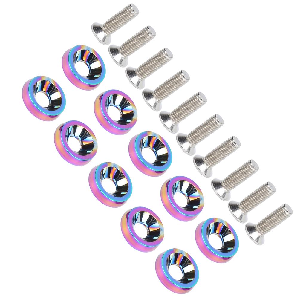 Car Engine Washer Screw M6 Colorful Fastener Kit for Car Modification Decoration