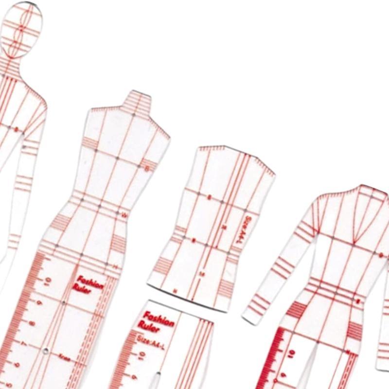 

4 Pieces/Set Fashion Rulers Clothing Measuring French Rulers China Mainland