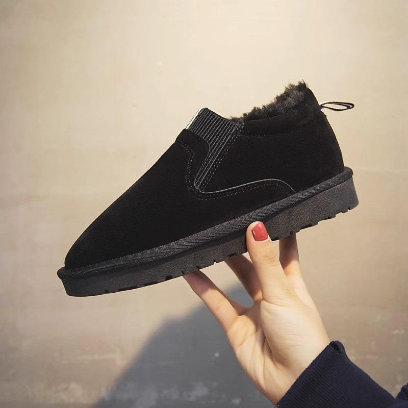 Independent station wishes foreign trade large size winter velvet thickened warm outer wear non-slip one pedal snow boots women