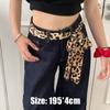 195*4cm Long Neck Scarf Leopard Print Women Belt Retro Leopard Scarf  Women