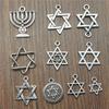 20pcs Star Of David Pendant Charms Antique Silver Color Star Of David Charms Jewelry DIY Star Of David Charms For Bracelet