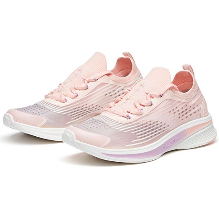 Anta Lightweight Durable Casual Running Shoes Women Sneakers Pink White 12925542-4