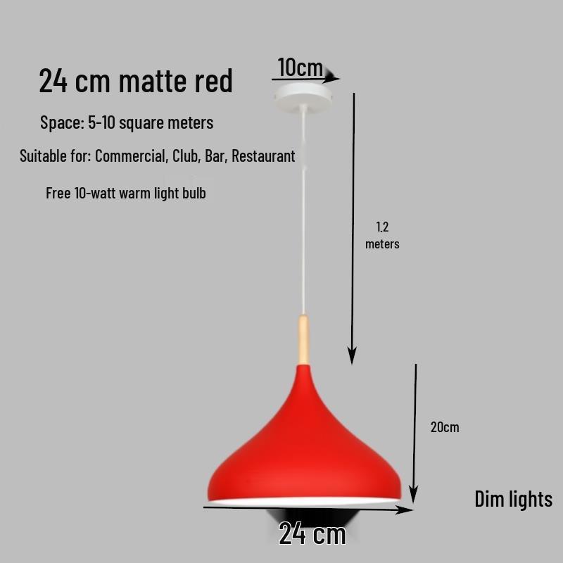 Modern Industrial Style Dining Chandelier with Creative Art Lampshade for Hot Pot/Fruit/Rice Shops