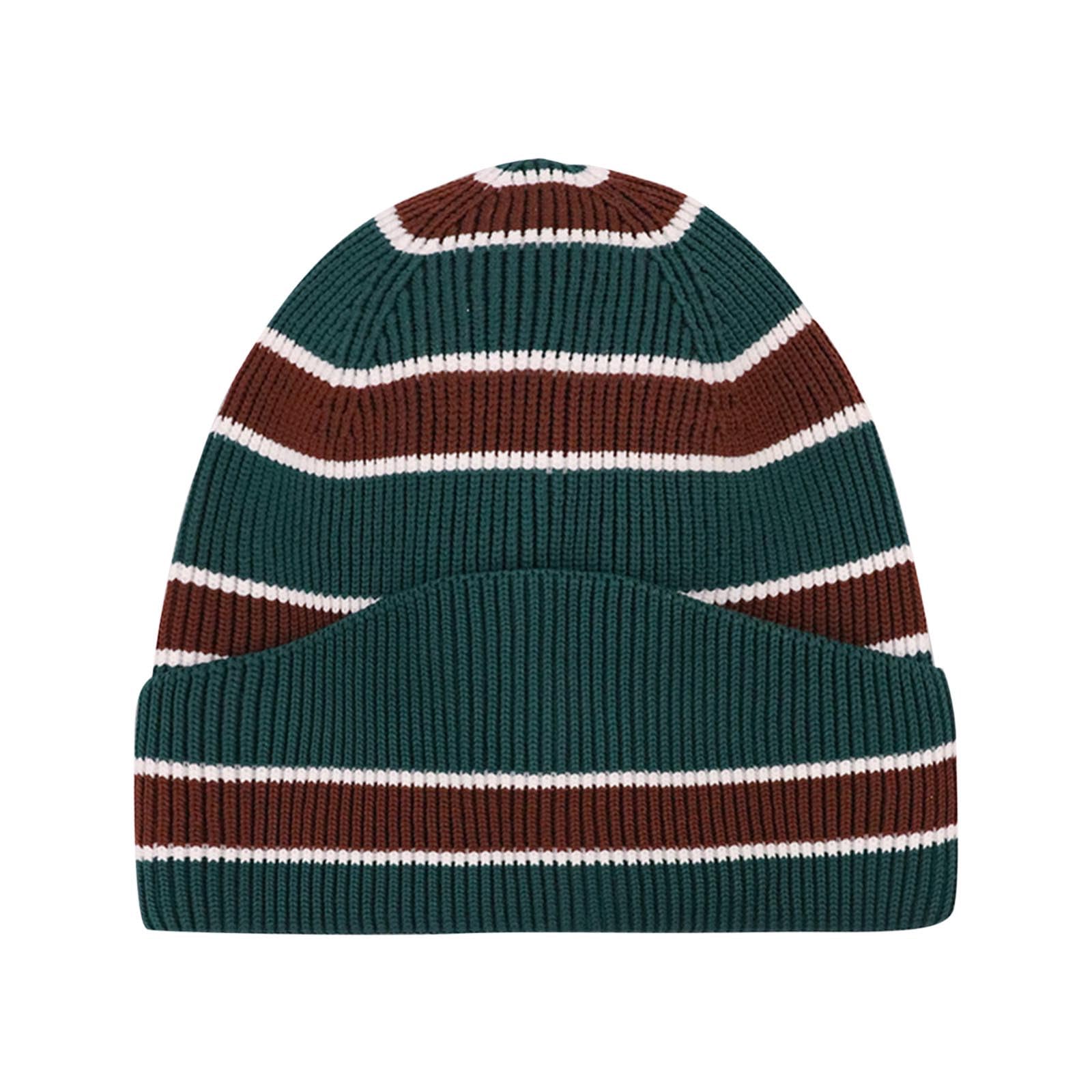 

Мужская и женская полосатая вязаная шапка, большой обхват головы, теплая шапка, мужской ленивый стиль One Size