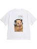 Summer Fashionable Graphic Unisexs Tshirt Cute and Fun Cartoon Hamster Loose Fit Comfortable and Skinfriendly