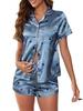 Women's Sexy Print Short-Sleeve Homewear Set - Comfortable Spring/Summer Shorts