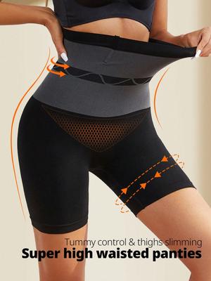 1 pz. Pantaloncini a vita alta senza cuciture da donna, mutandine post-partum, guaina modellante, controllo della pancia, cosce, snellente, body shaper