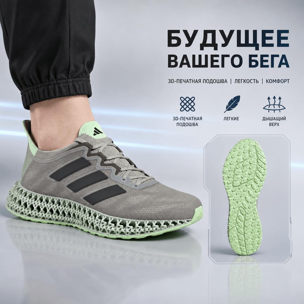 adidas 4DFWD 3 Gris Masilla Guijarro Plata Zapatillas de Hombre Negro Core ID3489