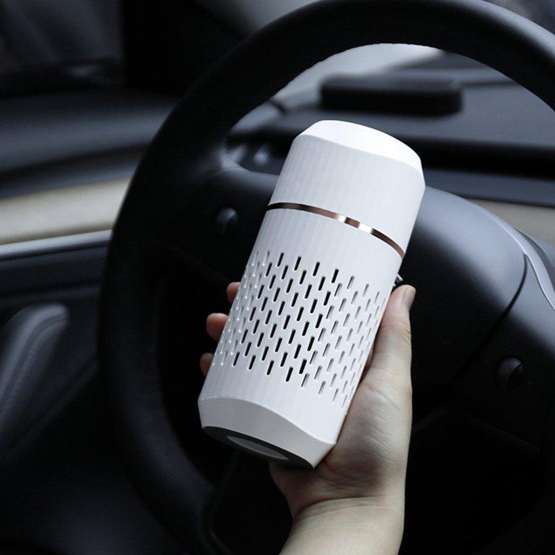 Car Air Purifier Colorful Ambient Glow Charging Port Desktop Air Purifier Mini Odor Remover Quiet Functioning for Bedroom