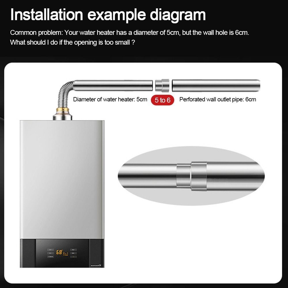 Stainless Steel Ventilation Pipe Fittings Multiple Sizes Ducting Connector