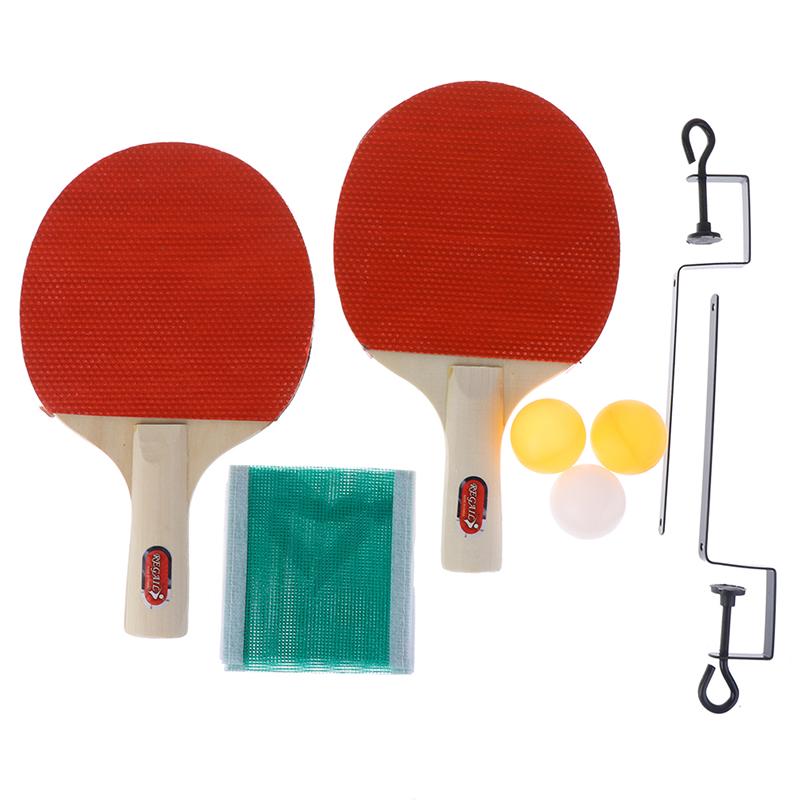 Sporting Goods 2 Professional Table Tennis Racket Two Paddle Ping Pong Bat+3 Balls Bag Set J3N3