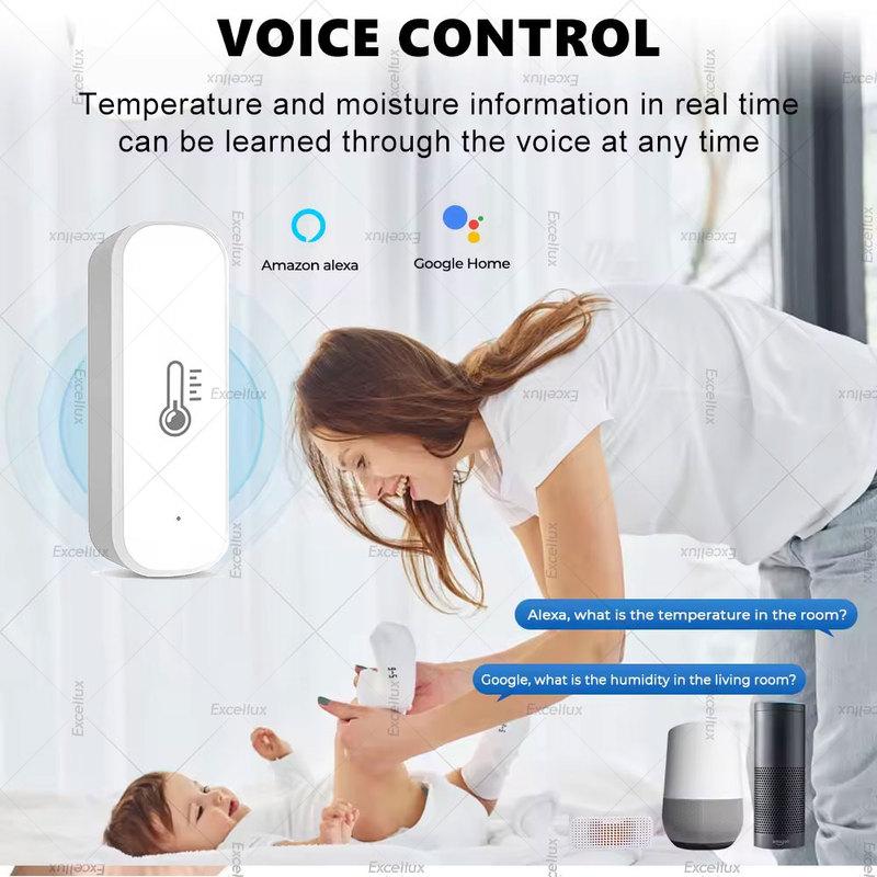 EWelink Zigbee Temperature And Humidity Sensor Indoor Thermometer Detector Monitor Smart Home Works With Alexa Google Assistant