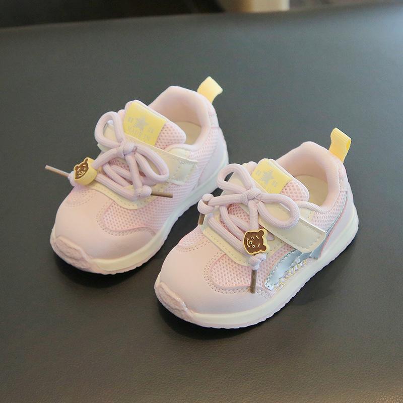 

New Children s Sports Shoes - Boys and Girls Versions, Breathable Shoes, Casual Flip-flops, Single Shoes 21 рожевий