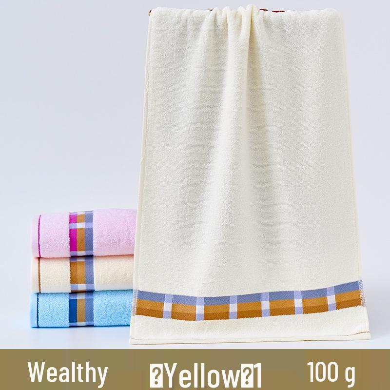 Thick Absorbent Pure Cotton Face Towel with Embroidered Logo for Adults