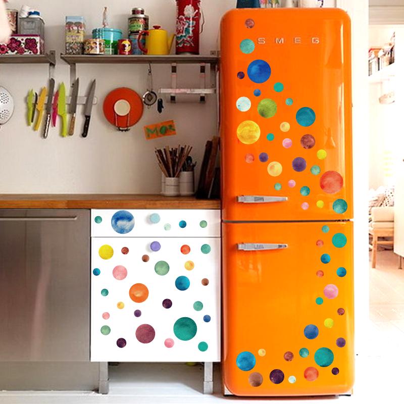 Rainbow Color Dots Star Wall Sticker For Kids Room Children Home Decor Decals Creative Removable Living Room DIY Vinyl Stickers