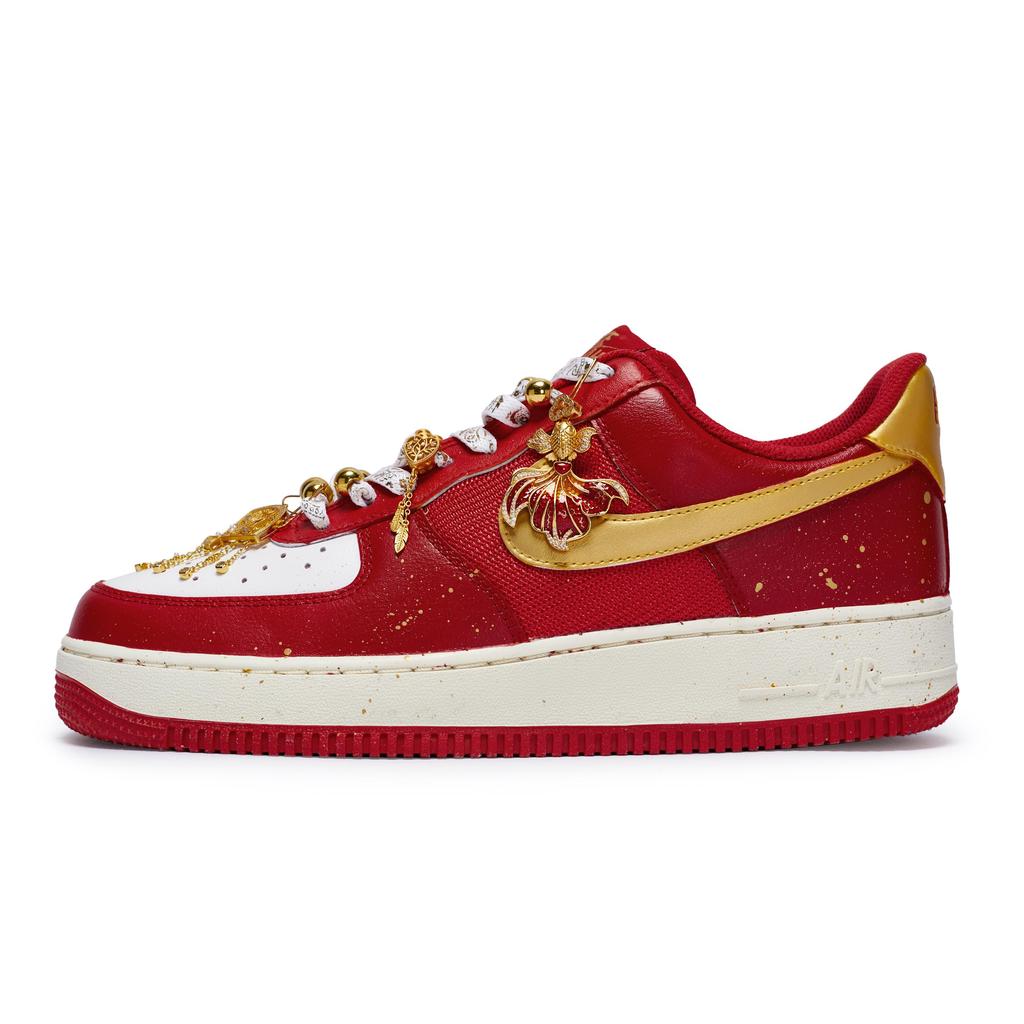 Nike Air Force 1 Skateboard Shoes Unisex Low Top White/Gold FN7439-133(Team80-S-BOX)