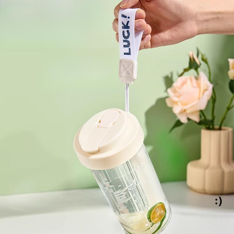 GIANXI Straw Cup For Women Collapsible Straw Open Tea Filter Cups Lightweight Sealed Leak-Proof And Heat-Resistant Plastic Cup