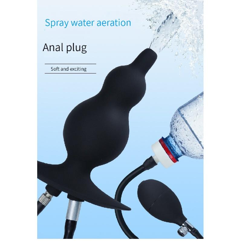 Wasserspray, aufblasbarer Analplug, Analeinlaufreiniger, Analexpander, Hinterhof, Zugperle, Analplug für Erwachsene, SM, alternativer Sex