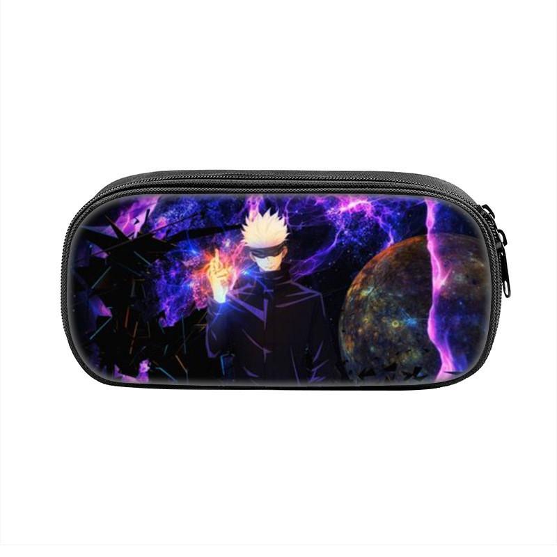 Jujutsu Kaisen Anime Character Print Student Single Layer Stationery Storage Bag For Students And Teenagers