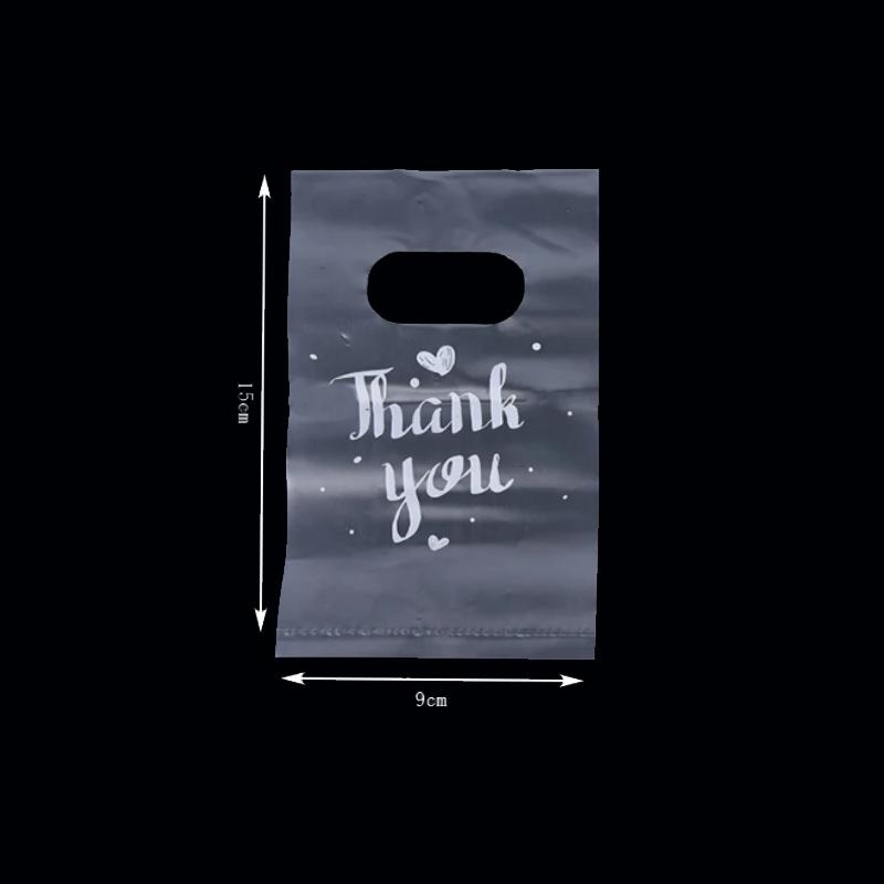 

100pcs Thank You Bag Gift Plastic Shopping Bag Tote Bag Bag Birthday Wedding Party Favors Candy Cookie Wrappers Bag Other