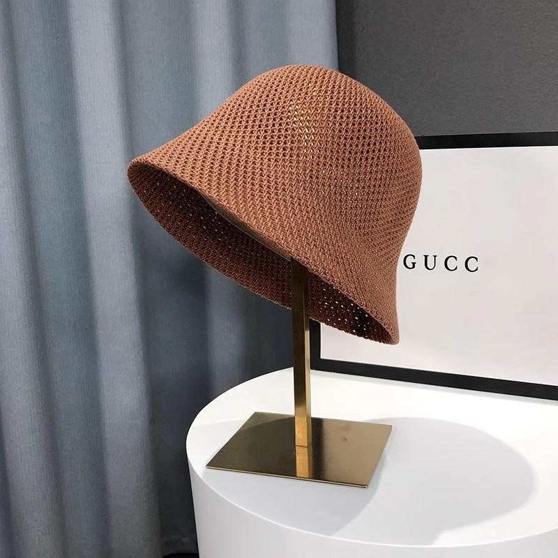 Fisherman's hat, spring and summer hollow thin design, sun protection and sunshade bucket hat, face enhancing small basin hat