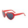 Peach heart Sunglasses love Sunglasses European and American trend frameless conjoined Sunglasses dazzling color glasses