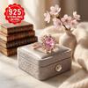 925 Sterling Silver Ring Rose Gold Plated Round Cut 5A Zircon Women's Ring