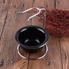 Stainless Steel Shaving Brush Stand Razor Holder and Black Shaving Bowl