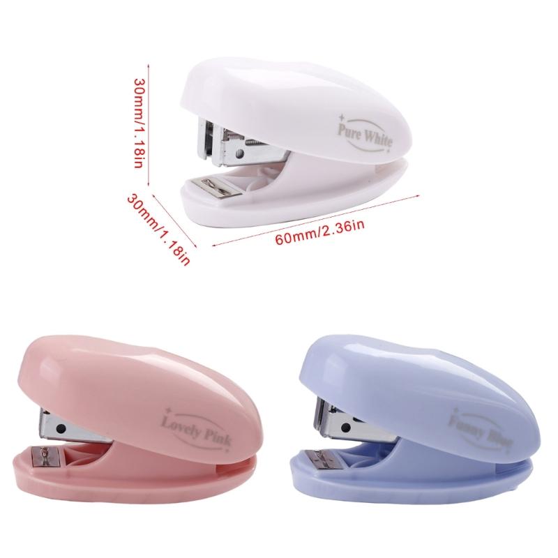 Small Stapler Colorful Paper Binding Stapler Machine Fashion Stapler Stationery School Office Binding Paper Stapler