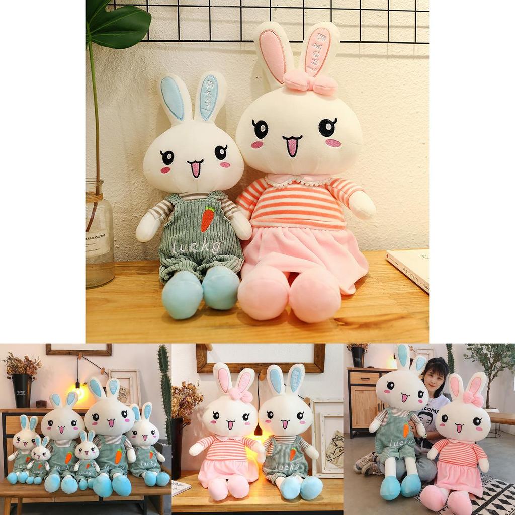Adorable Sweet Couple Bunny Plush Toy Cuddly Rabbit Stuffed Animal Birthday Gift